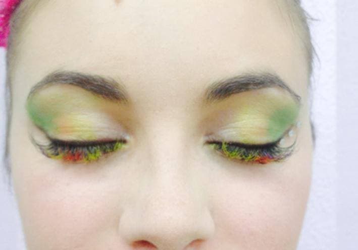 Extension ciglia colorate chiuse